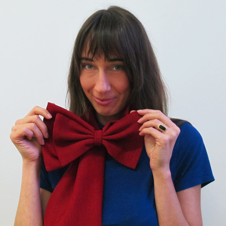 Foulard à grosse boucle en velours